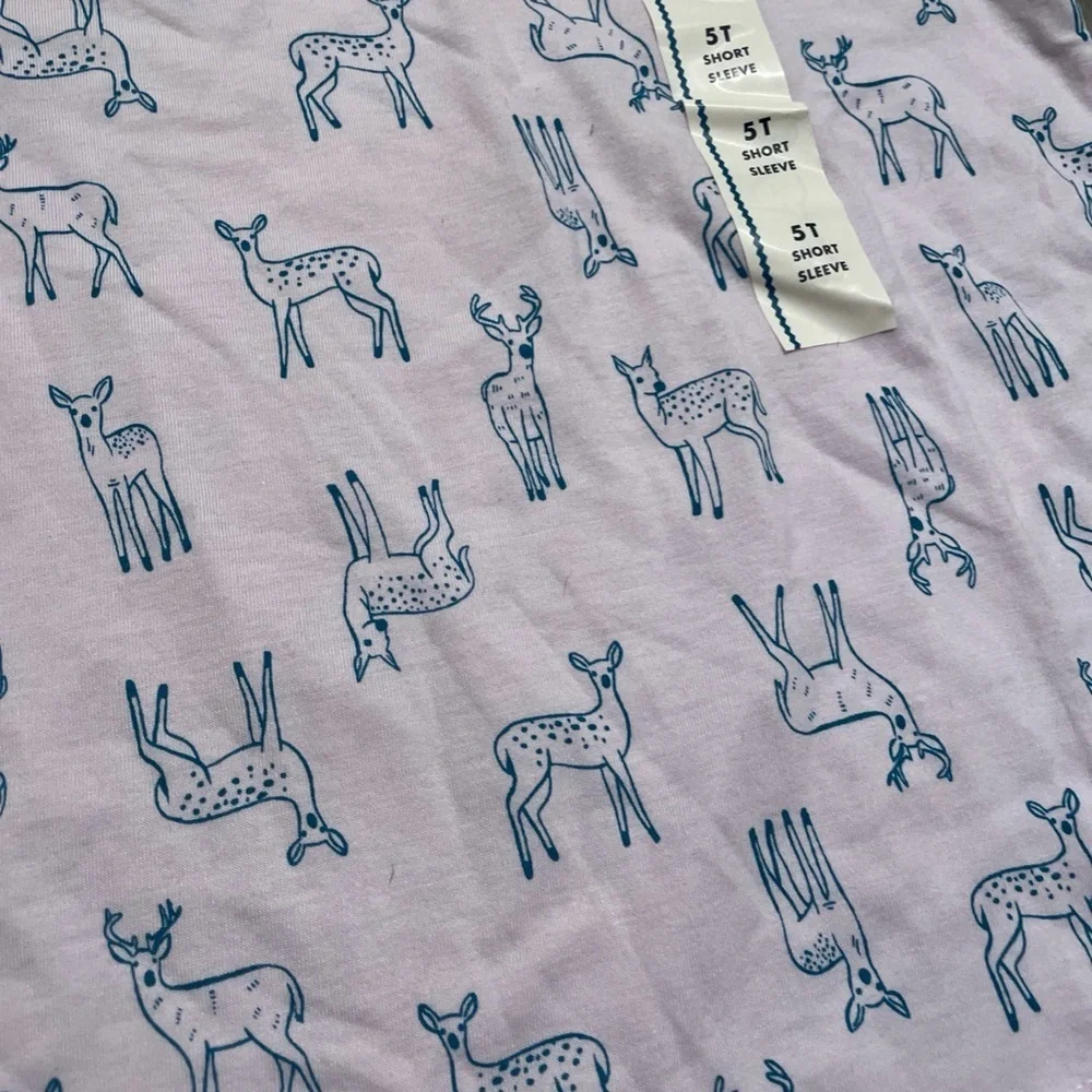 Cat & Jack Kids' Light Pink Deer Pattern T-Shirt